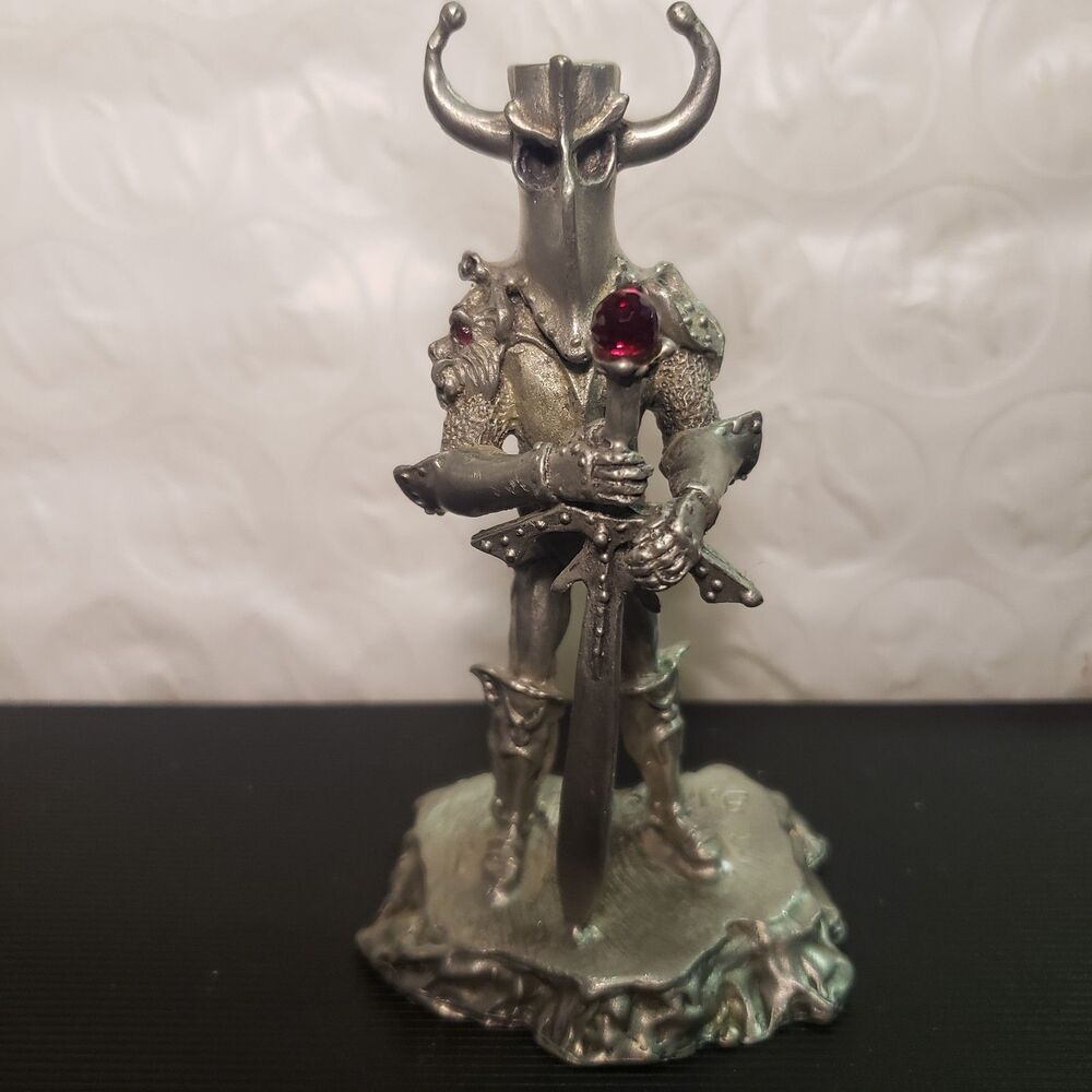 Vintage 1980 Rawcliffe pewter Minotaur warrior figurine #WWW